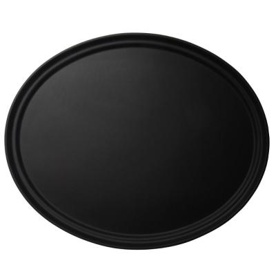 Oválný protiskluzový servírovací tác Camtread, Cambro, černý, Černá, 685x560x(H)32mm | 2700CT110